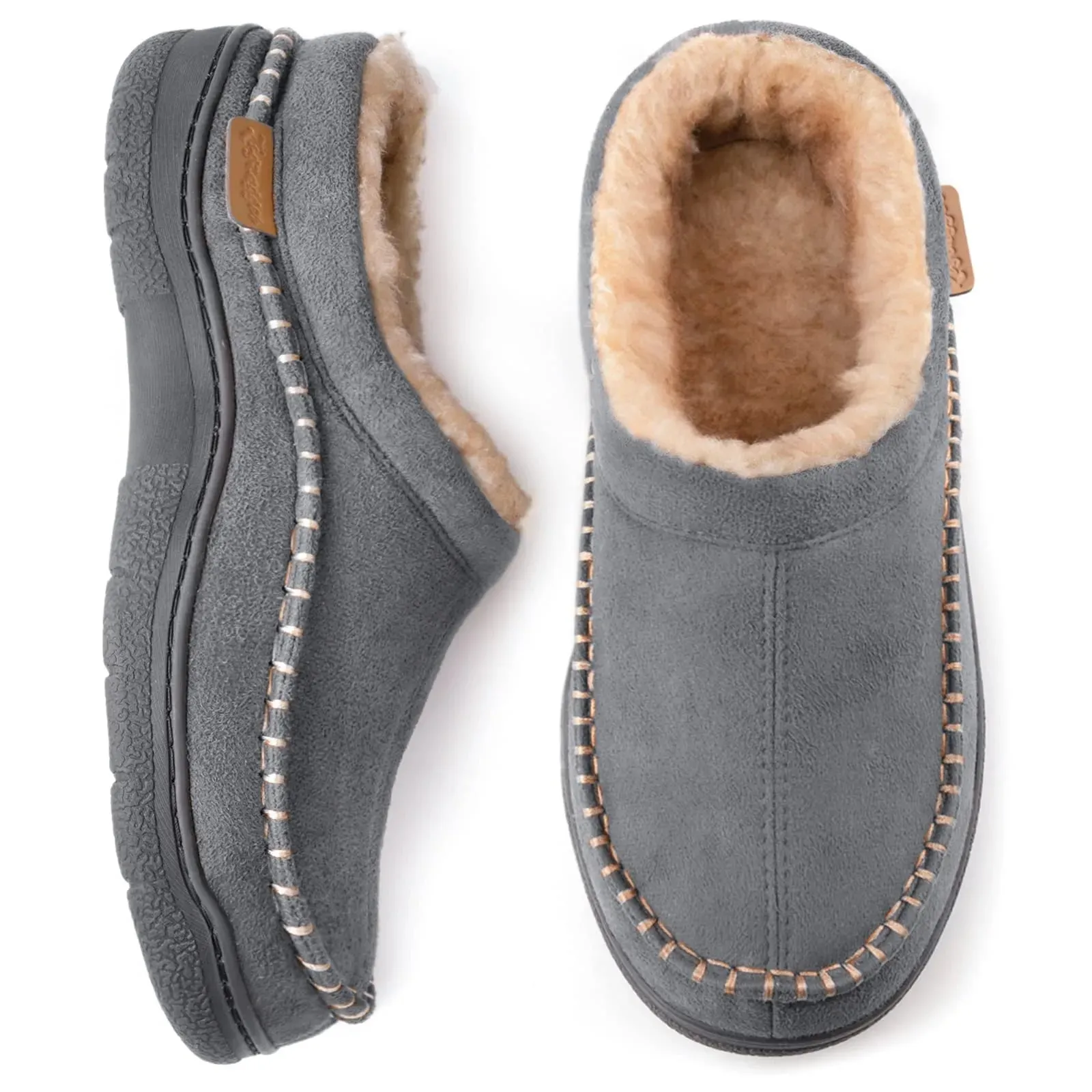 🔥🚀 Hot Sale! Limited Stock!🚀 👟Men's Daily Non-Slip Warm Plush Wide Toe Slip-On Loafers Slippers