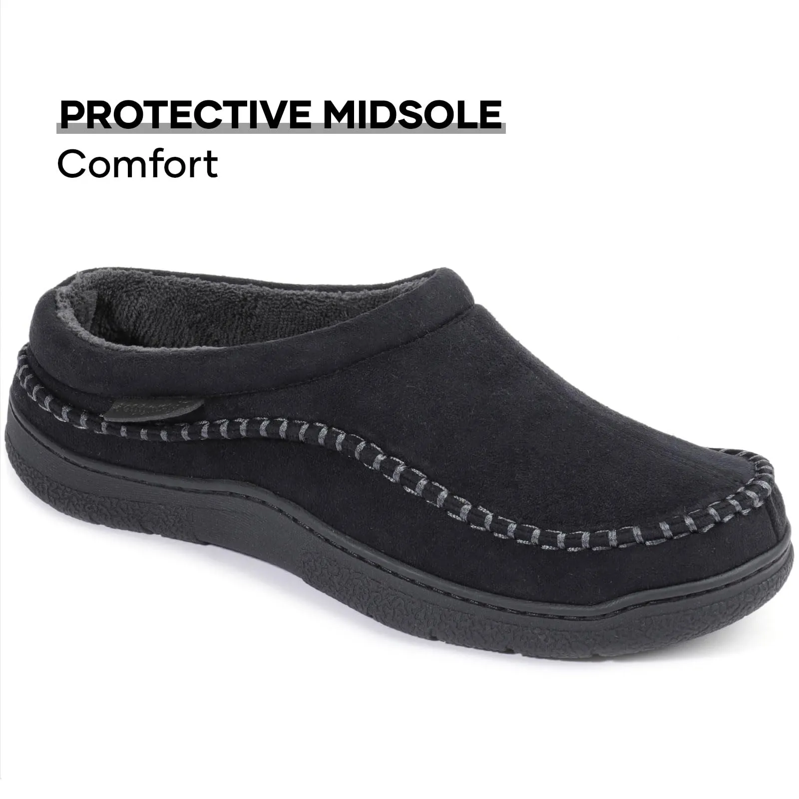 🔥🚀 Hot Sale! Limited Stock!🚀 👟Men's Daily Non-Slip Warm Plush Wide Toe Slip-On Loafers Slippers