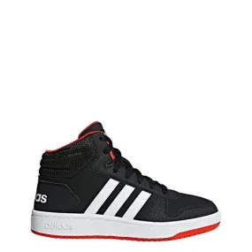 adidas Unisex Hoops 2.0 Basketball Shoe, Black/White/red, 6.5 M US Big Kid