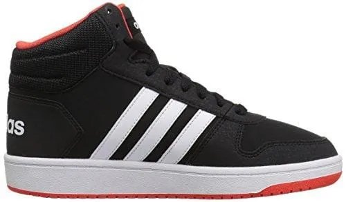 adidas Unisex Hoops 2.0 Basketball Shoe, Black/White/red, 6.5 M US Big Kid