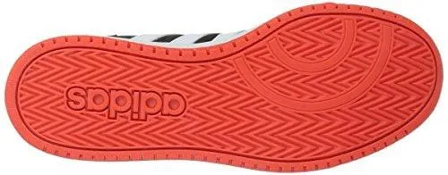 adidas Unisex Hoops 2.0 Basketball Shoe, Black/White/red, 6.5 M US Big Kid