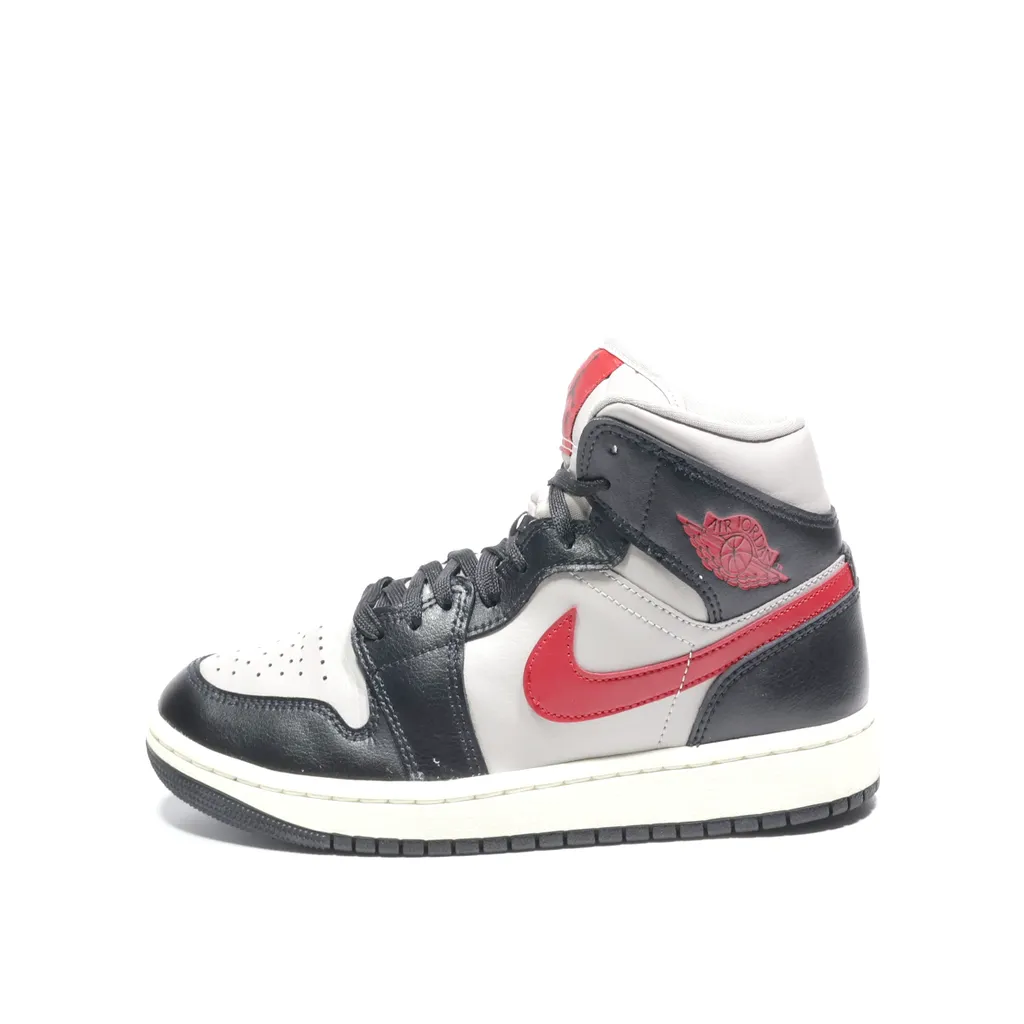 Air Jordan 1 Mid High-Top Sneakers Leather Multicolour Color For Women