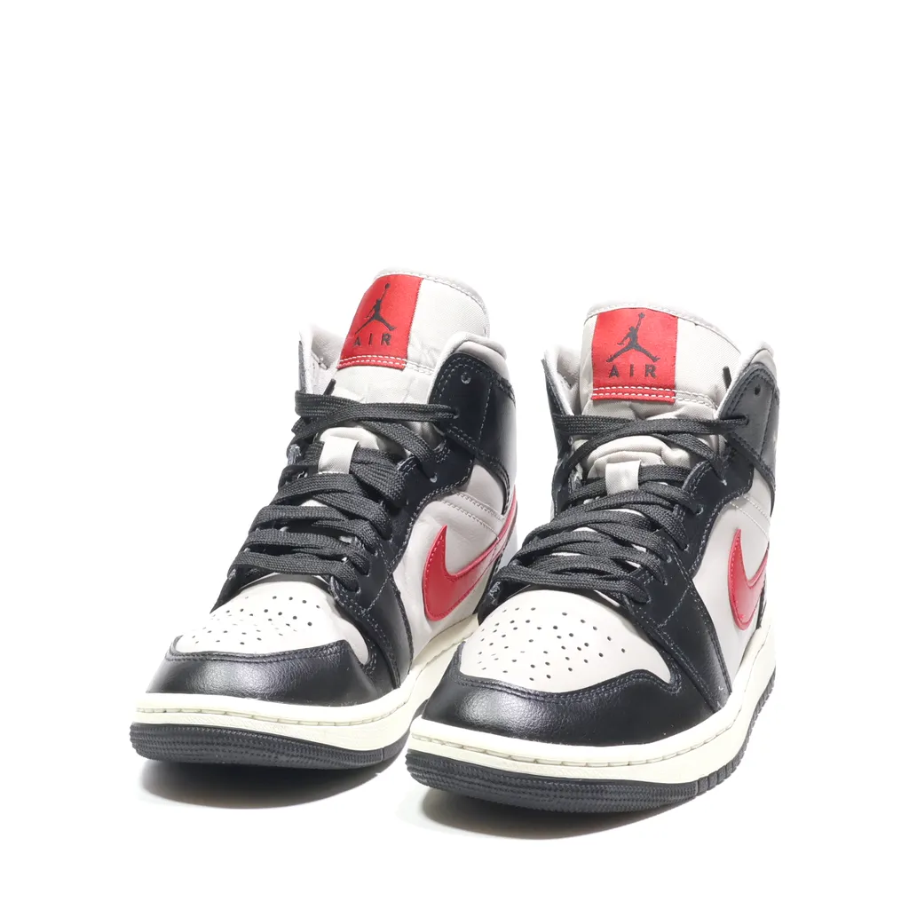 Air Jordan 1 Mid High-Top Sneakers Leather Multicolour Color For Women