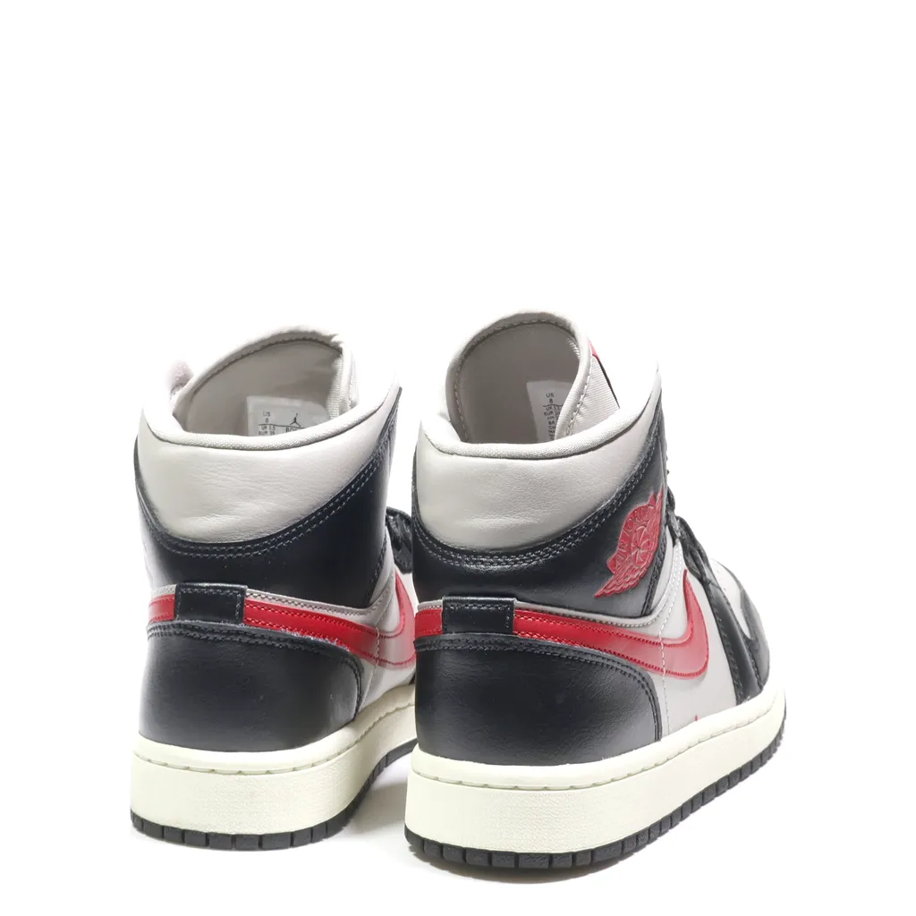 Air Jordan 1 Mid High-Top Sneakers Leather Multicolour Color For Women