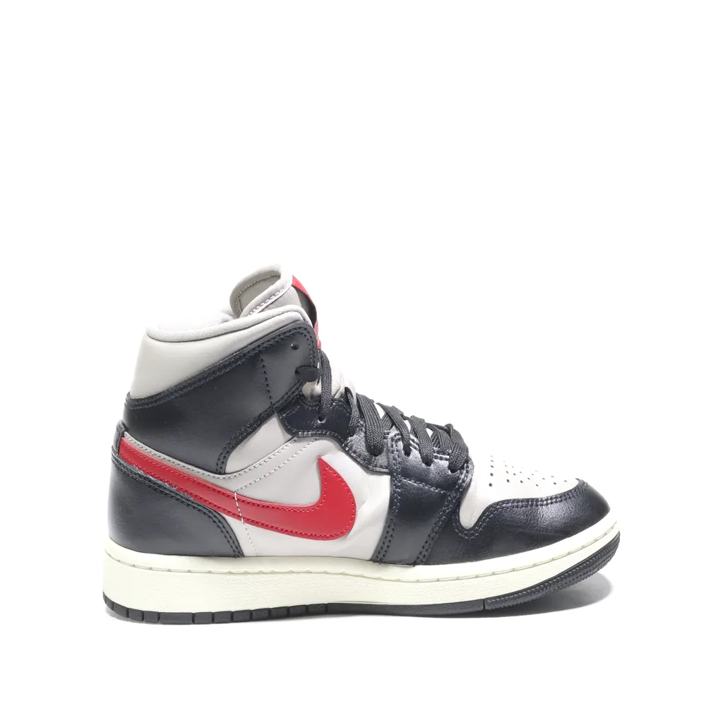 Air Jordan 1 Mid High-Top Sneakers Leather Multicolour Color For Women