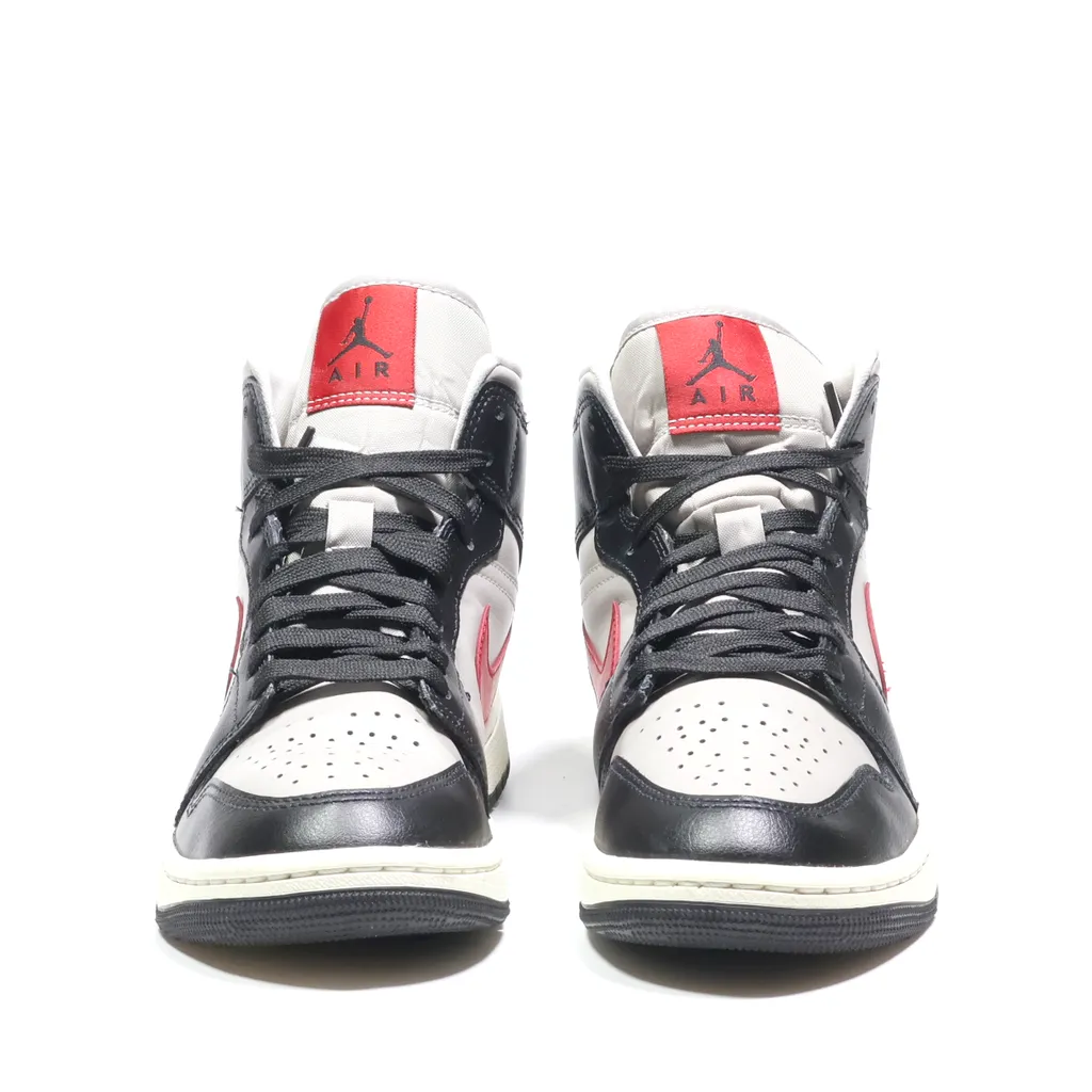 Air Jordan 1 Mid High-Top Sneakers Leather Multicolour Color For Women