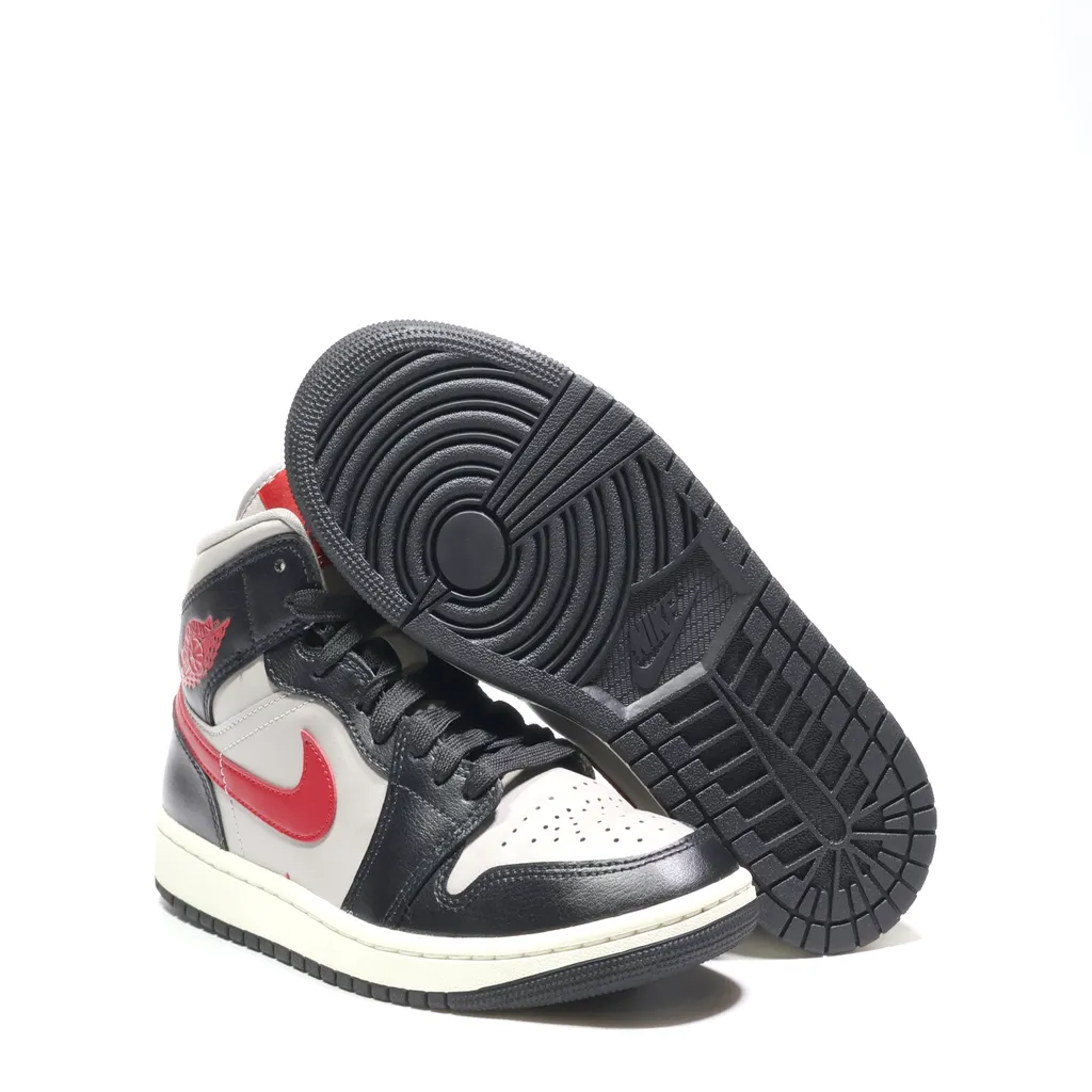 Air Jordan 1 Mid High-Top Sneakers Leather Multicolour Color For Women