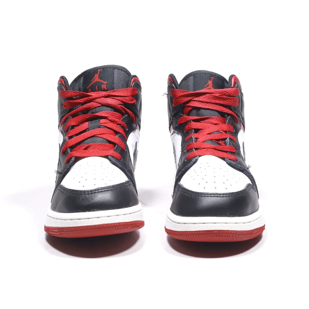 Air Jordan 1 Mid High-Top Sneakers Leather White Color For Women