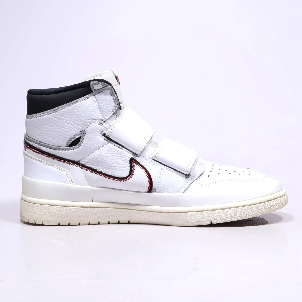 Air Jordan 1 Retro Double Strap Sail High-Top Sneakers Leather White Colour For Men