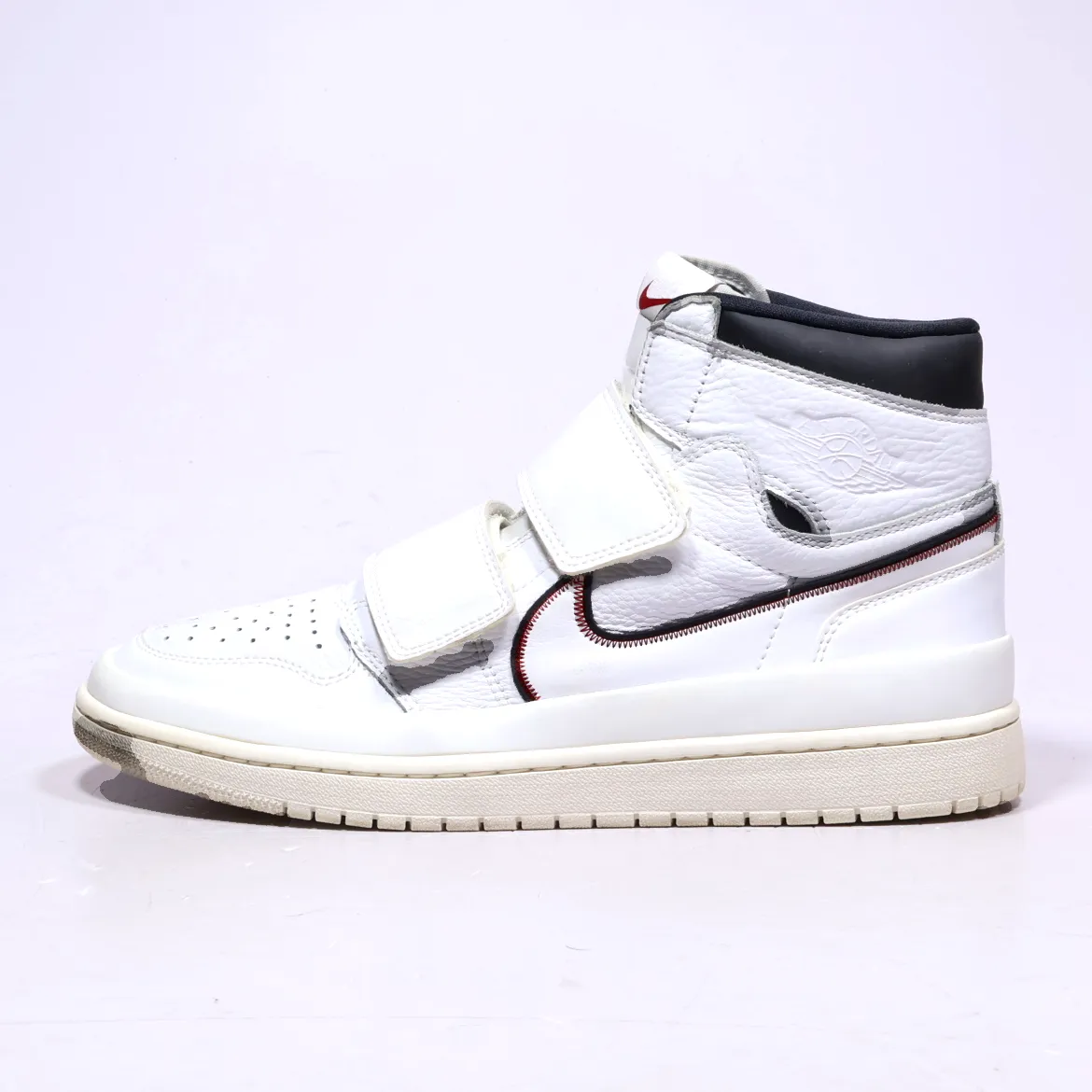 Air Jordan 1 Retro Double Strap Sail High-Top Sneakers Leather White Colour For Men