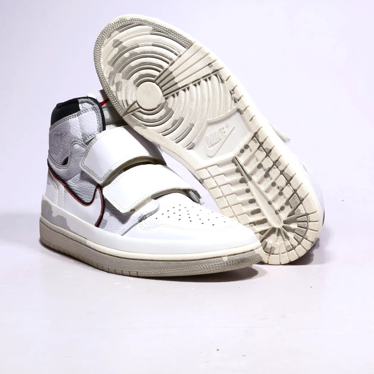 Air Jordan 1 Retro Double Strap Sail High-Top Sneakers Leather White Colour For Men