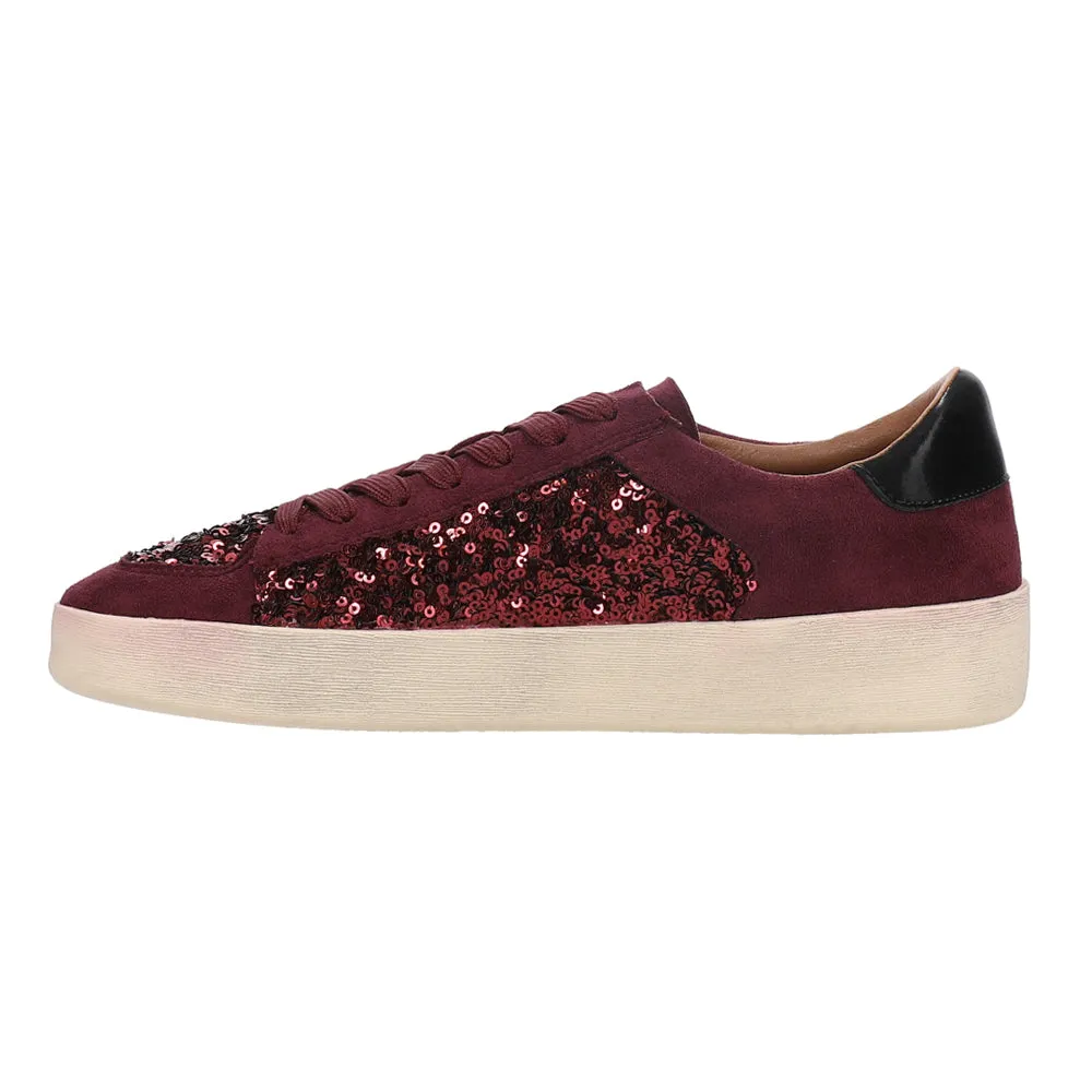 Another Round Metallic Sequin Lace Up Sneakers