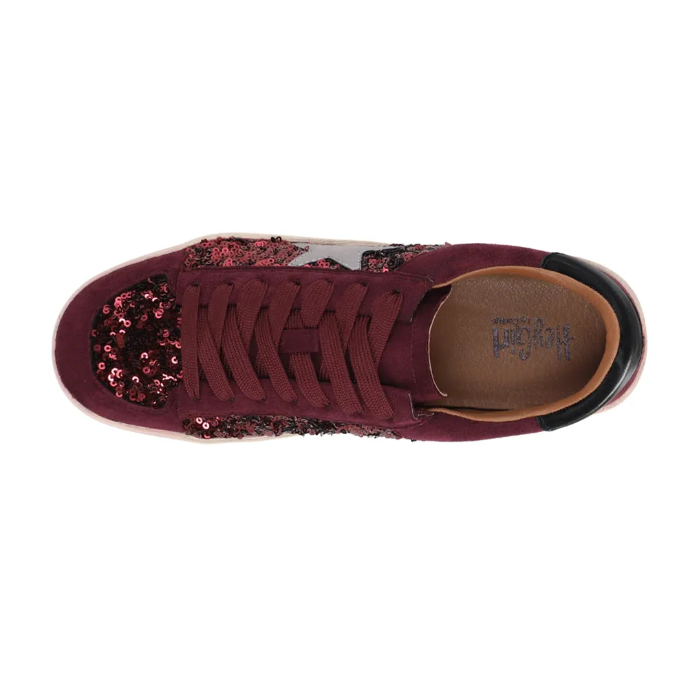 Another Round Metallic Sequin Lace Up Sneakers