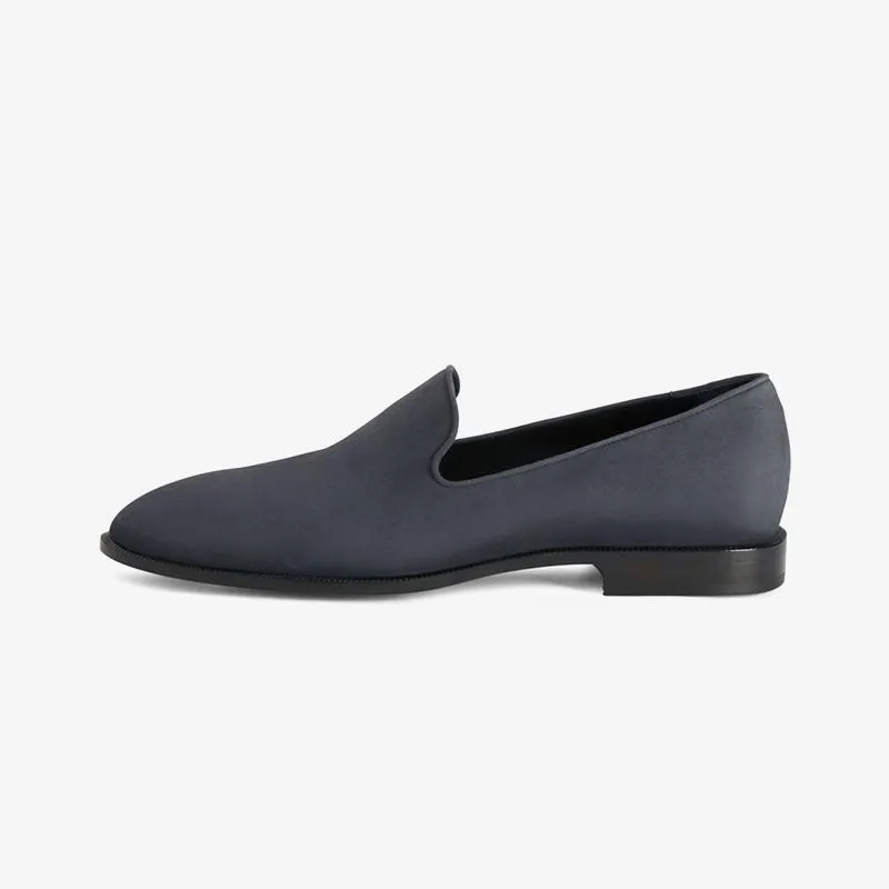 Ash Grey Suede Loafers
