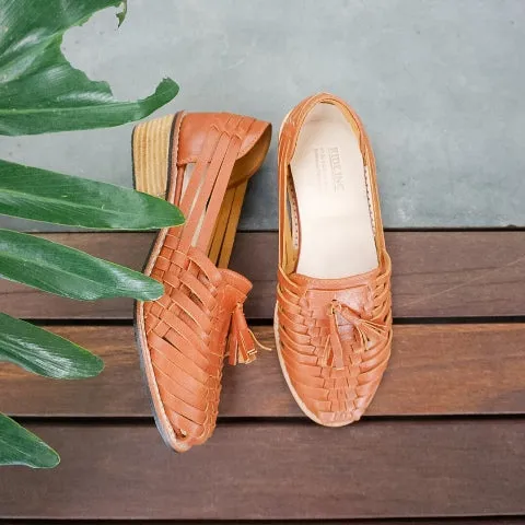 Aune Brown 3cm Wooden Heels