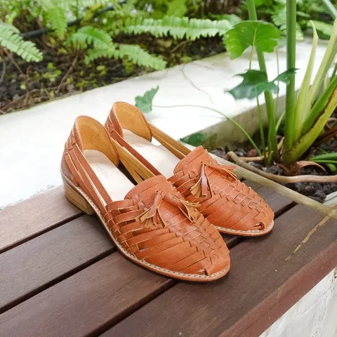 Aune Brown 3cm Wooden Heels
