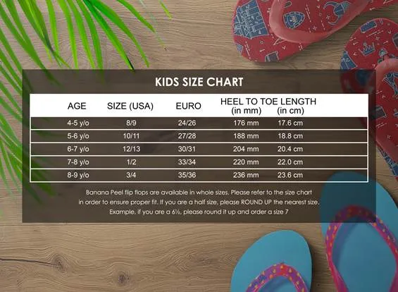 Banana Peel Boys Slippers Kids Street Classic - Street Skidder