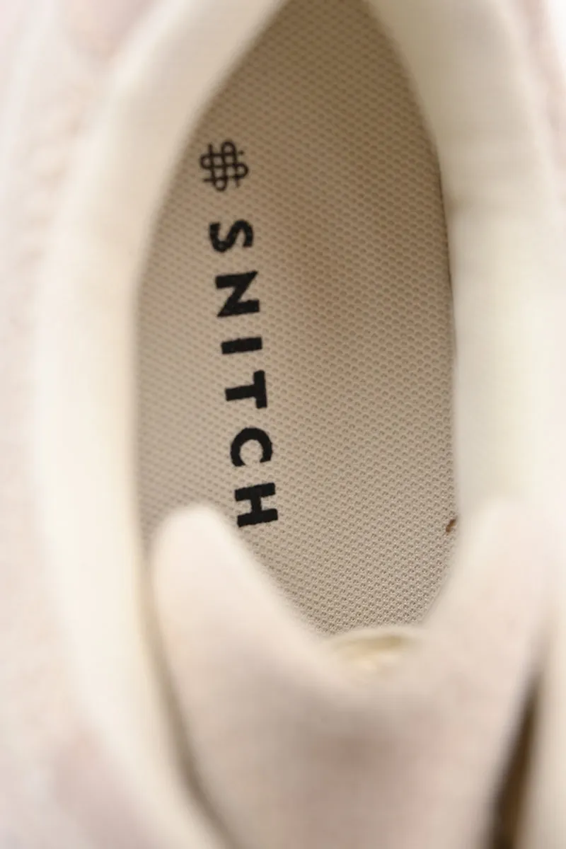 Beige Textured Sneakers