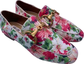Bibi Lou Pink Floral Print Loafers UK 6 EU 39