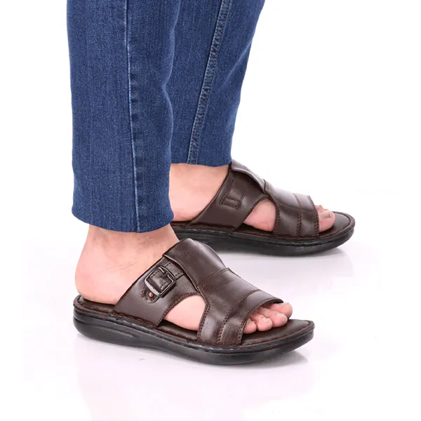 Brown medicated slippers for men