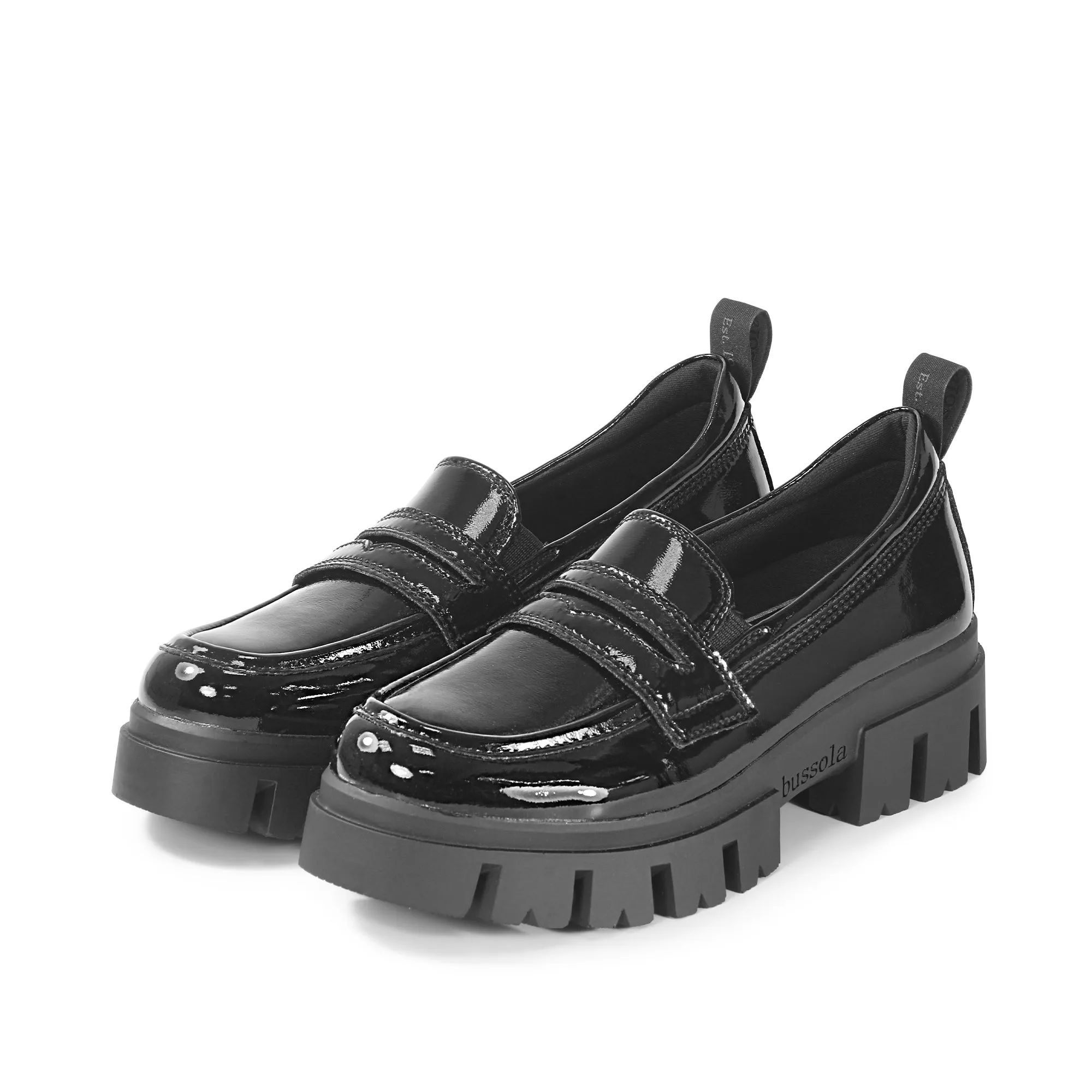 Corvara Track Sole Loafers (Vernice Nero)
