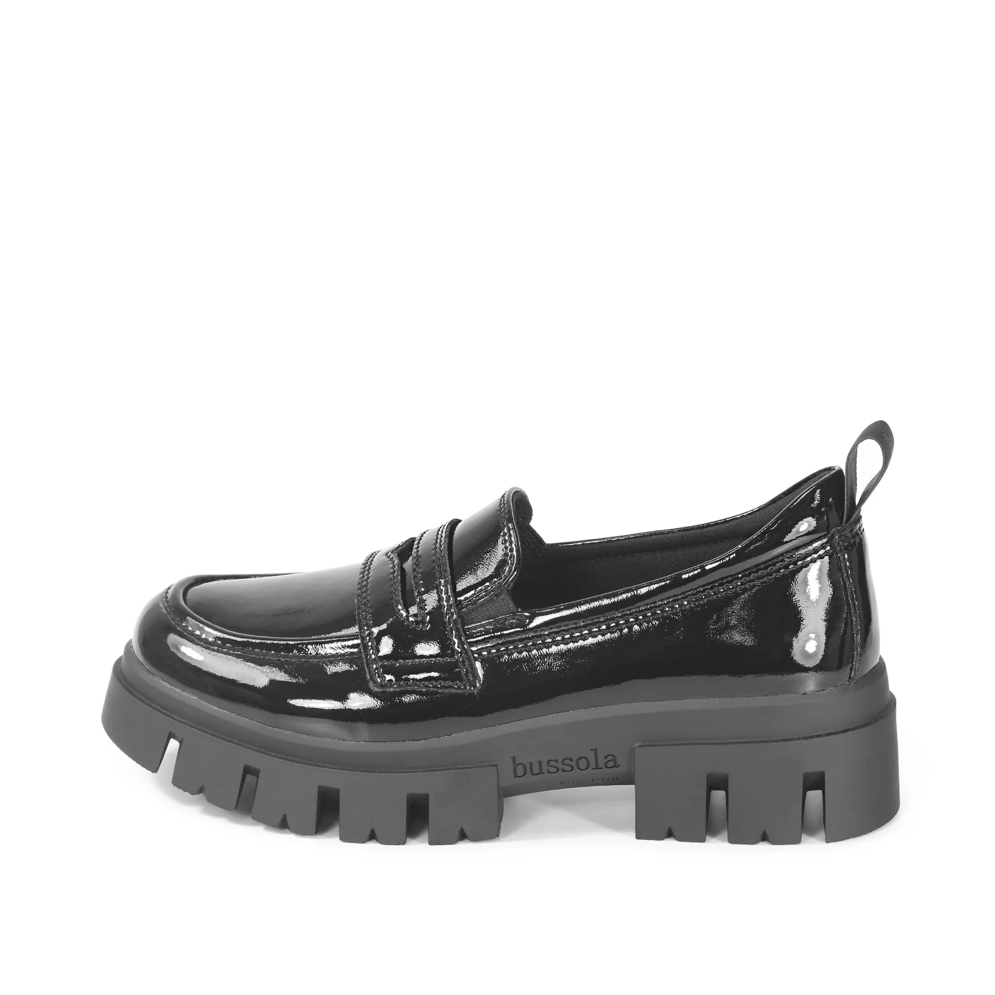 Corvara Track Sole Loafers (Vernice Nero)