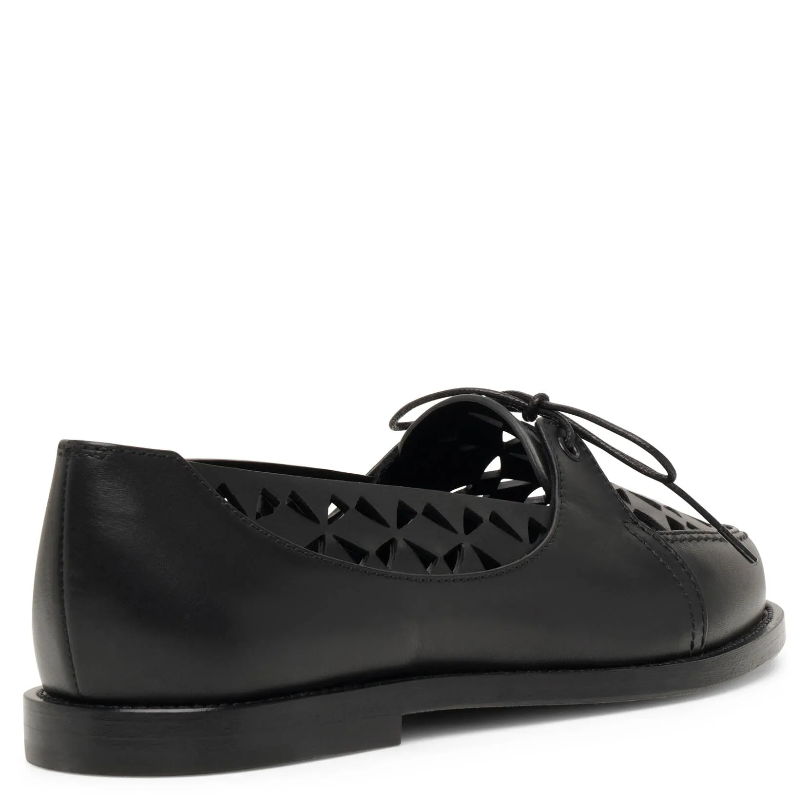 Delirium black laser cut leather loafer