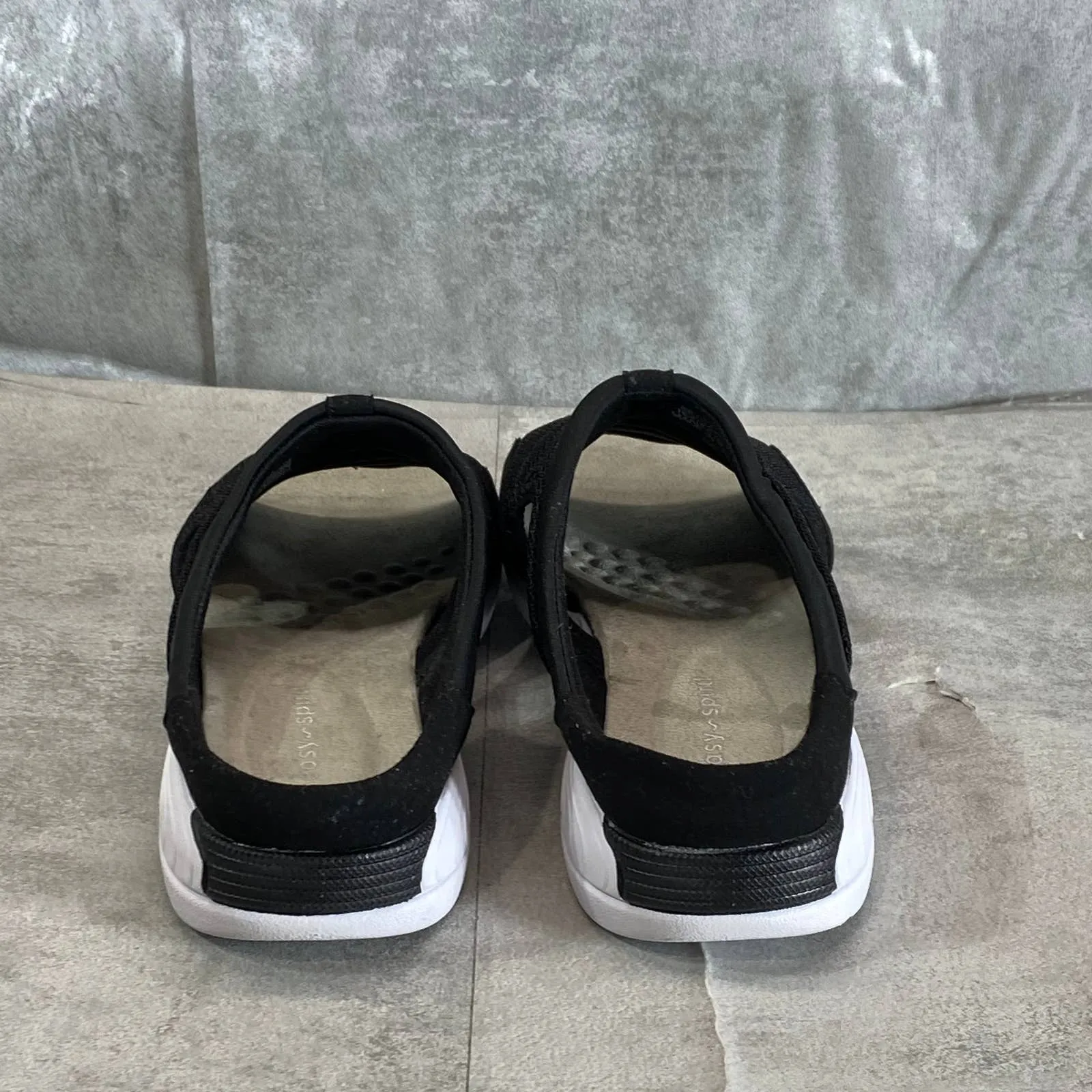 EASY SPIRIT Women's Black Multi Fabric Traciee Lightweight Slide Sandals SZ 8