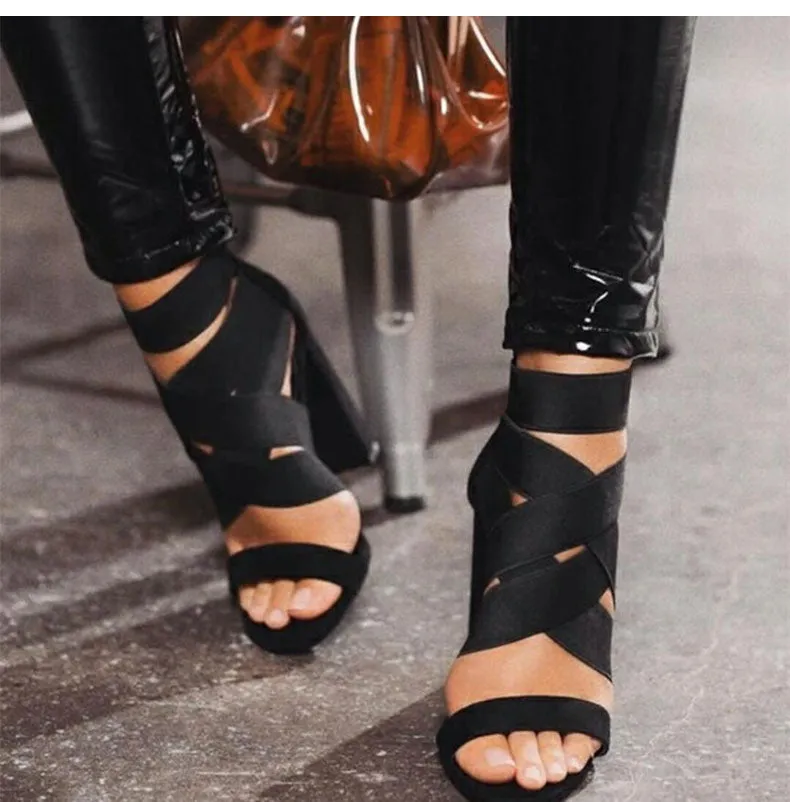 Elegant Open Toe High Heel Sandal