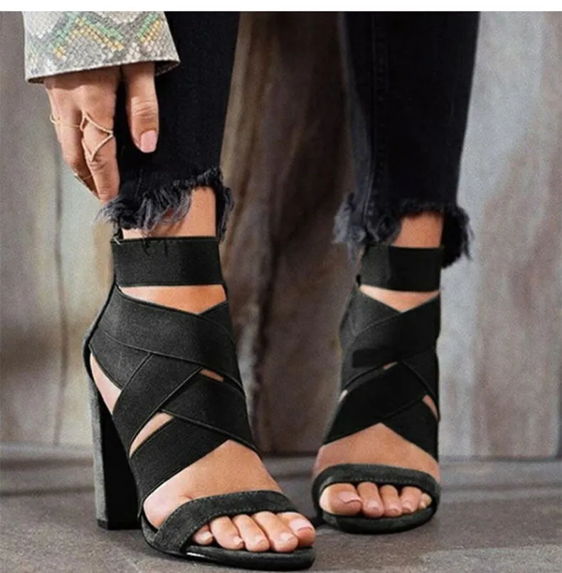 Elegant Open Toe High Heel Sandal