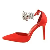 Elegant Rhinestone High Heel Pumps