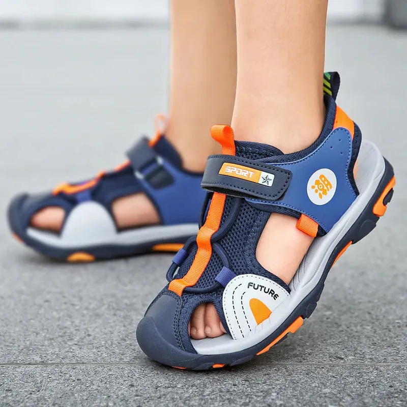 Fashion Kids Sandals Breathable Boys Non Slip Beach Sandals Outdoor Summer Children's Girl Closed Toe Sandals
