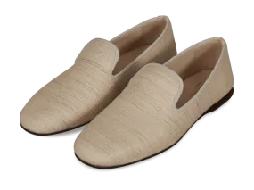 Fenice Loafers in Natural Silk and Gros Grain
