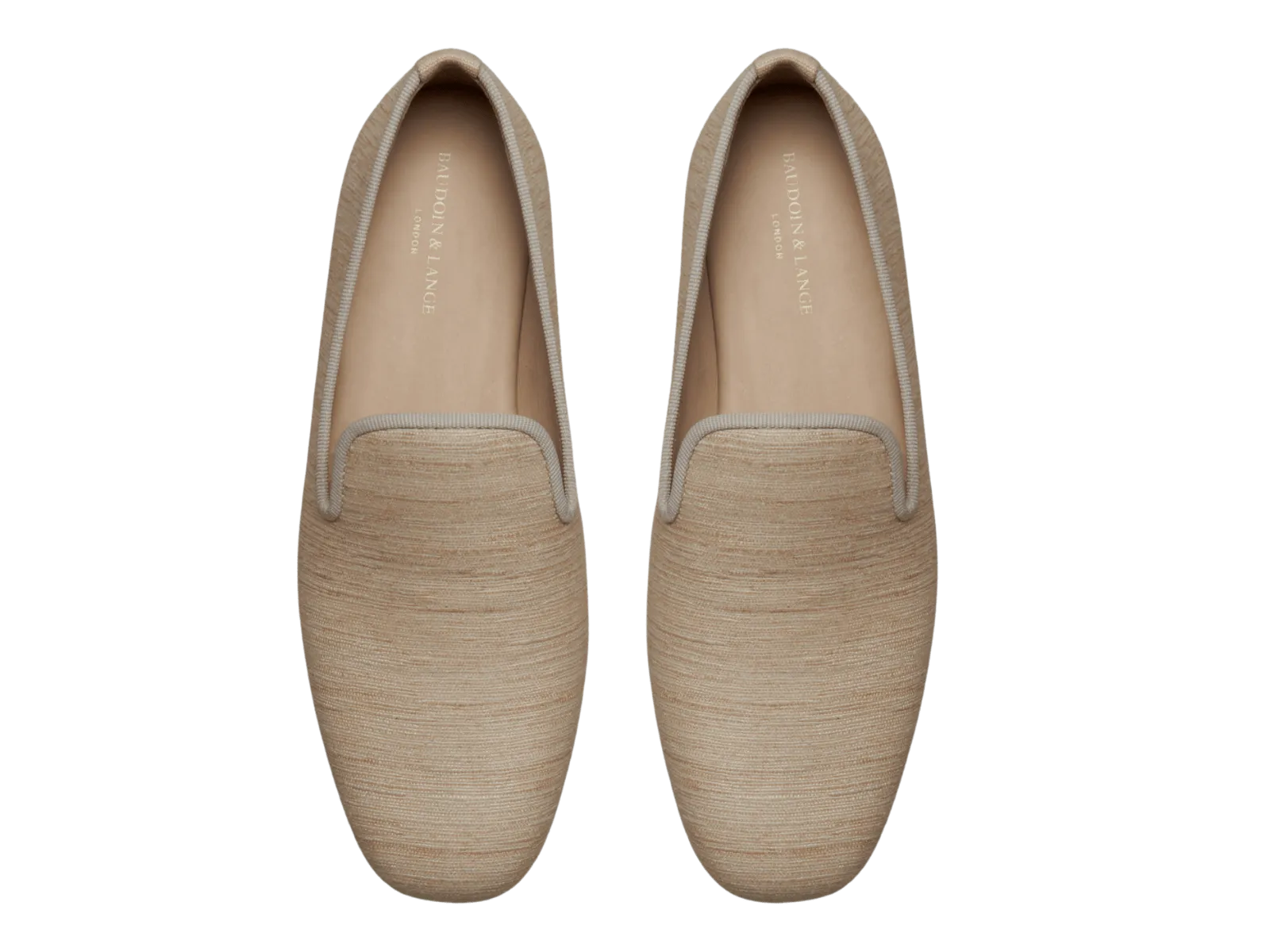 Fenice Loafers in Natural Silk and Gros Grain