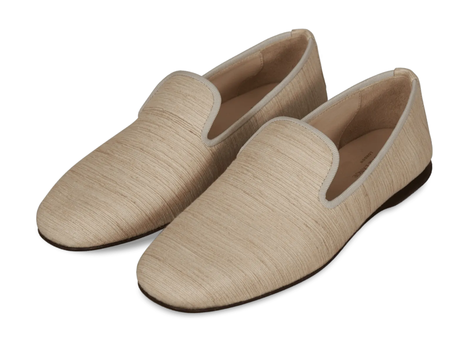 Fenice Loafers in Natural Silk and Gros Grain