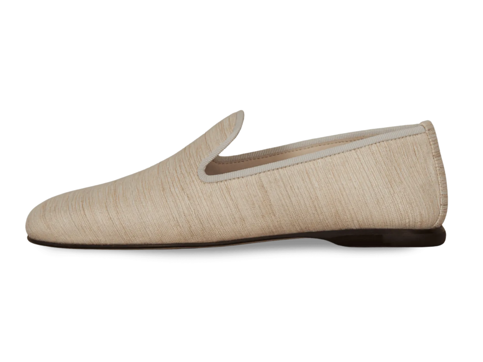 Fenice Loafers in Natural Silk and Gros Grain