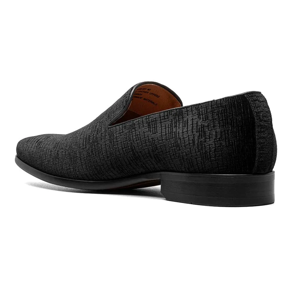 Florsheim Black Postino Plain Toe Velvet Slip On
