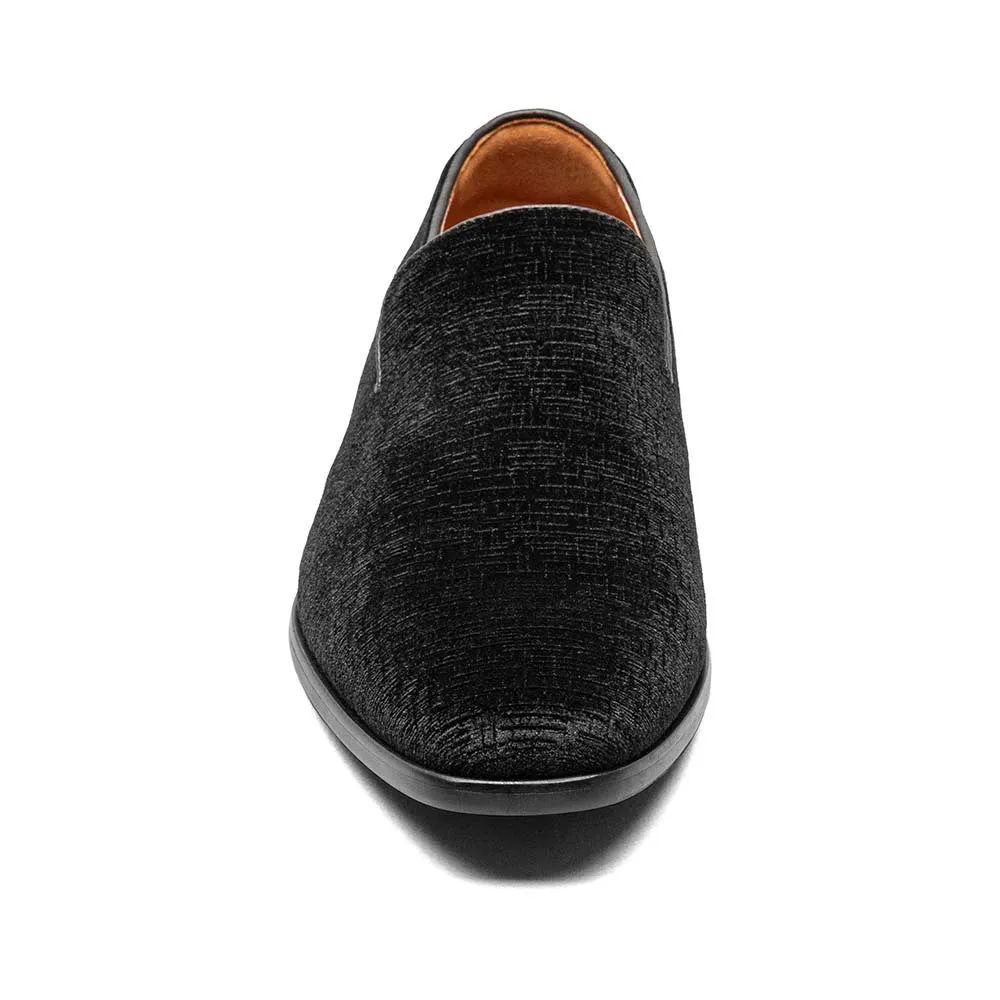 Florsheim Black Postino Plain Toe Velvet Slip On