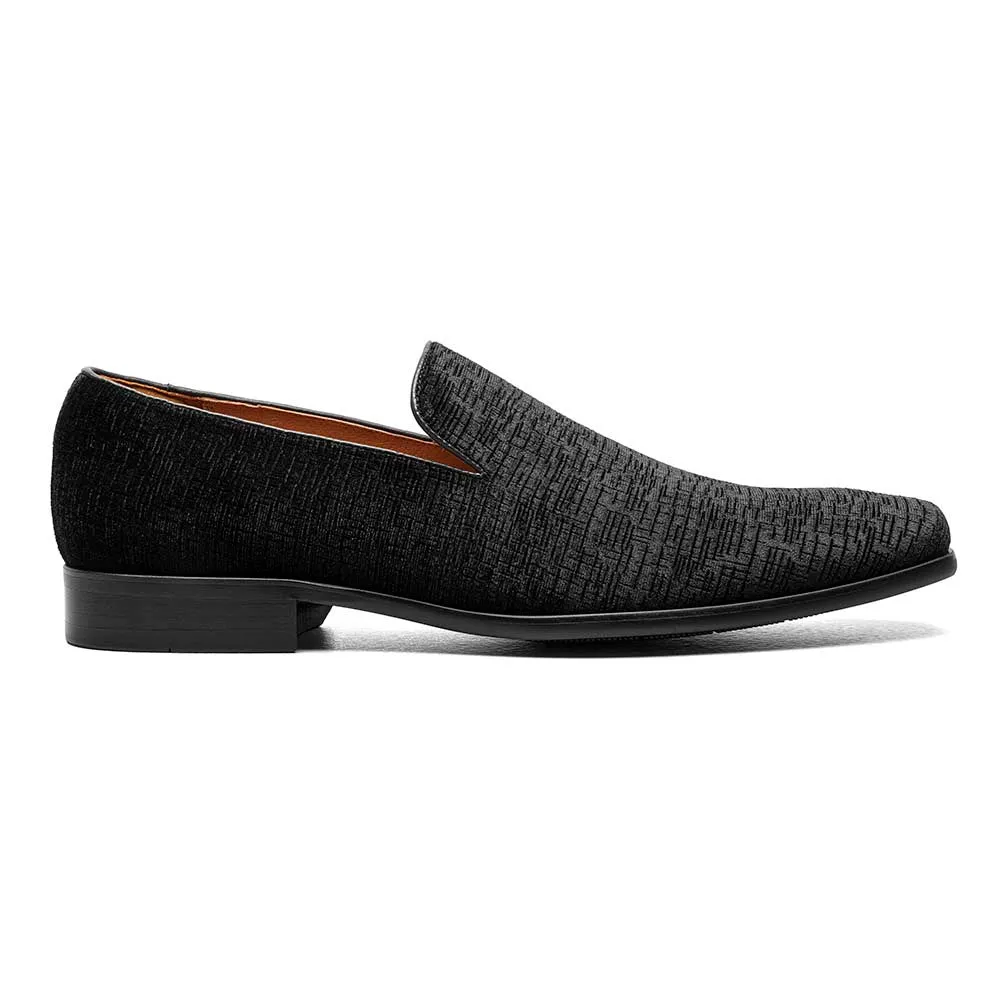 Florsheim Black Postino Plain Toe Velvet Slip On