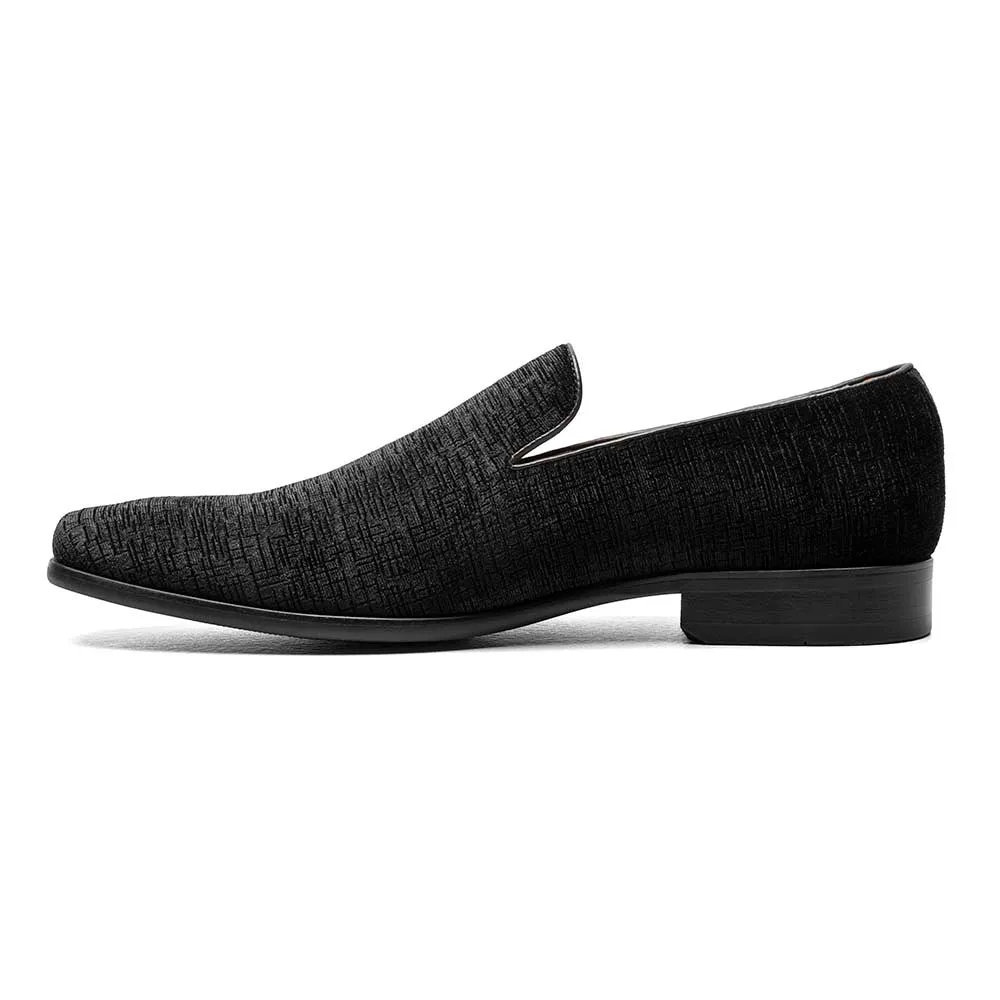 Florsheim Black Postino Plain Toe Velvet Slip On