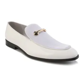 Gino Vitale Velvet & Patent Leather Slip On Dress Loafer