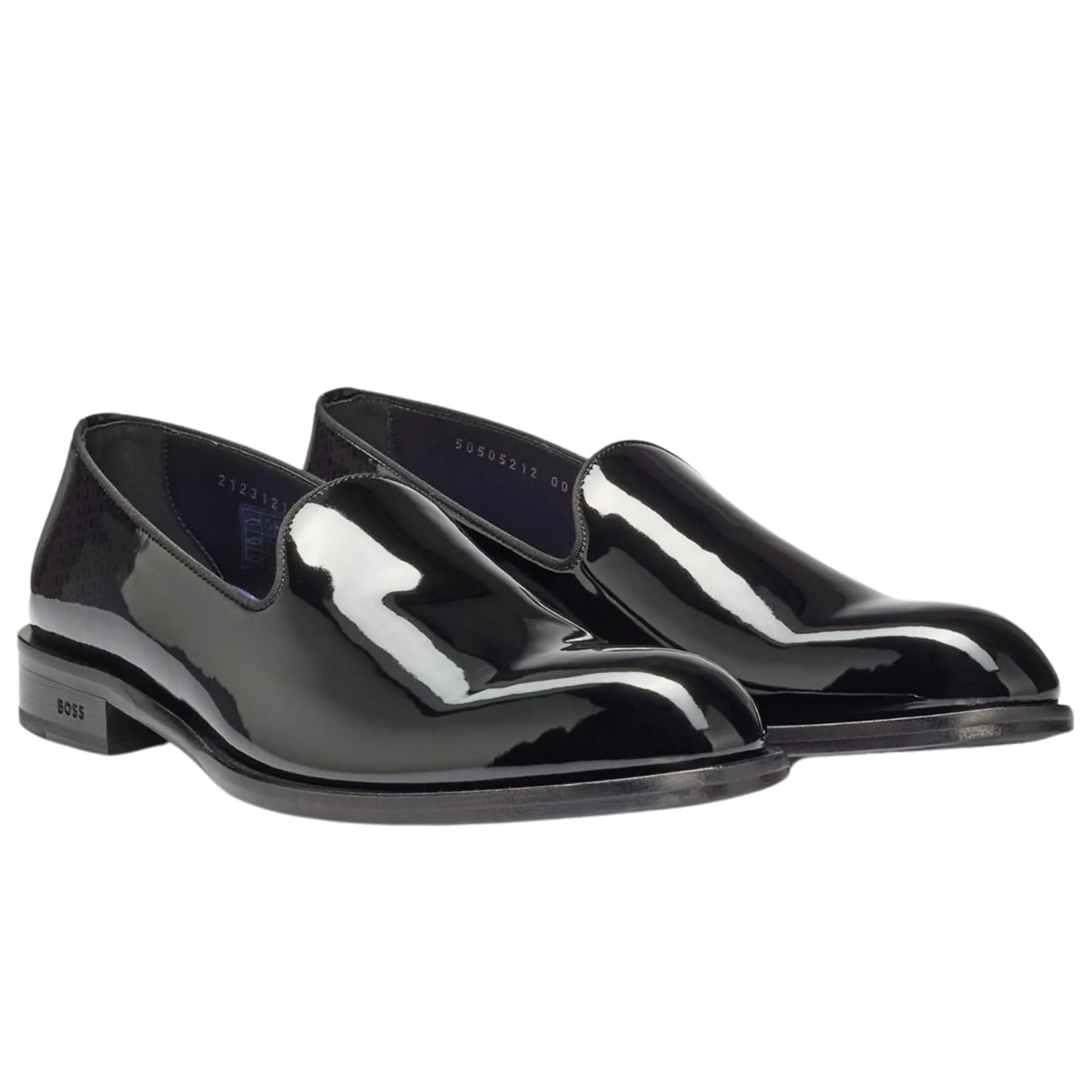 Handmade Custom Patent Leather Black Mens Loafers
