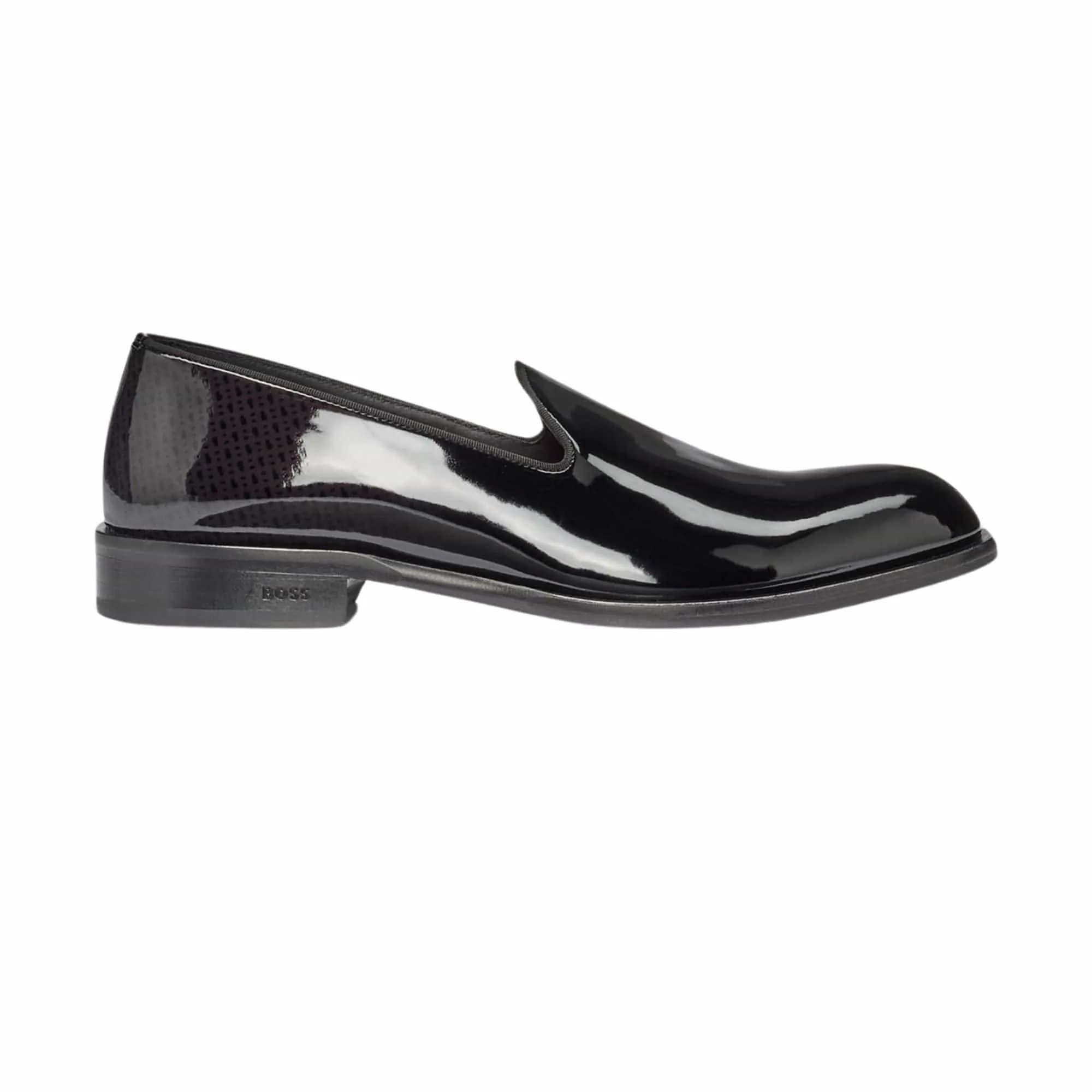 Handmade Custom Patent Leather Black Mens Loafers