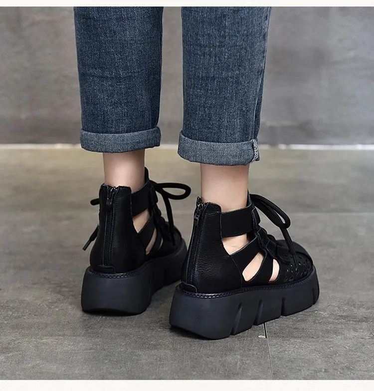 Handmade Retro Leather Breathable Shoes