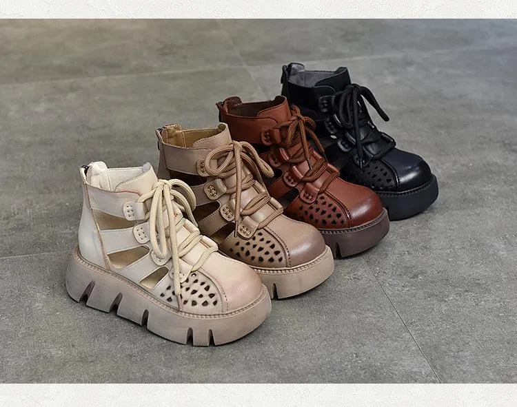 Handmade Retro Leather Breathable Shoes