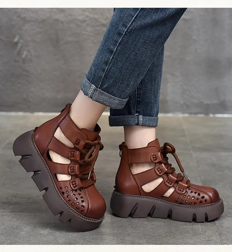 Handmade Retro Leather Breathable Shoes