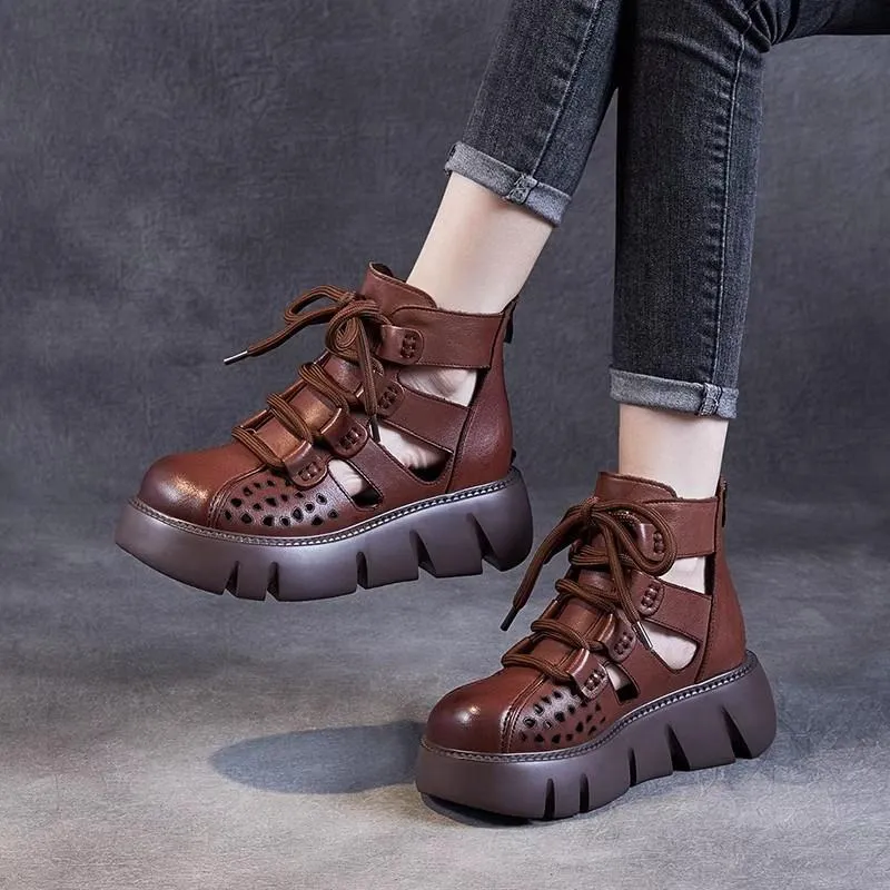 Handmade Retro Leather Breathable Shoes