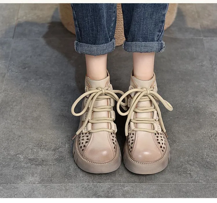 Handmade Retro Leather Breathable Shoes