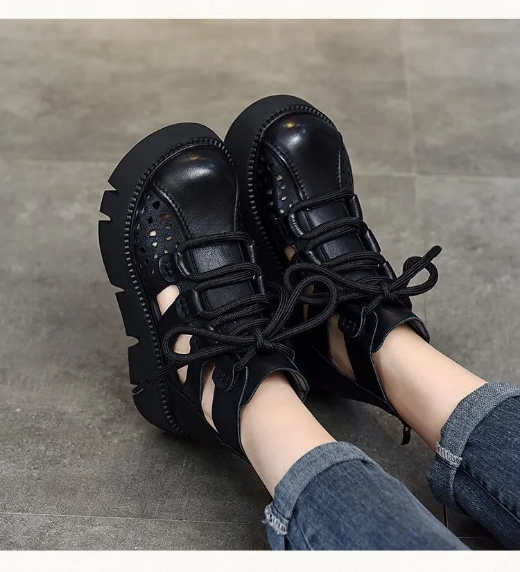Handmade Retro Leather Breathable Shoes
