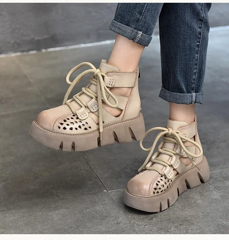 Handmade Retro Leather Breathable Shoes